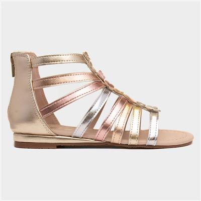 Lilley Imelda Kids Metallic Multi Gladiator Sandal 29897 Shoe Zone