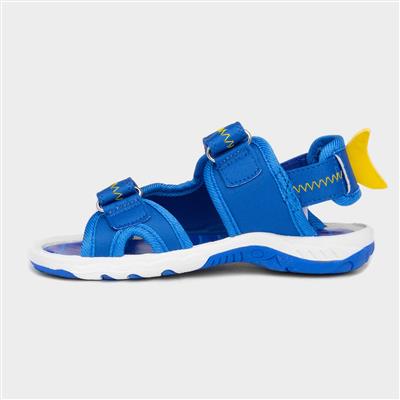 Baby Shark Bermuda Kids Blue Sandal-299077 | Shoe Zone