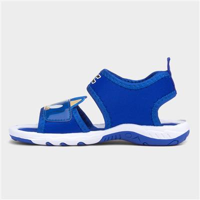 Sonic The Hedgehog Callo Kids Blue Sandal-299131 | Shoe Zone