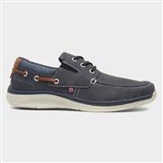 Comfy Steps Harlan Mens Navy Boat Shoes (Click For Details)