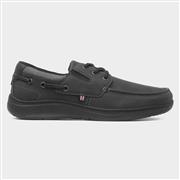 Comfy Steps Harlan Mens Black Boat Shoe (Click For Details)