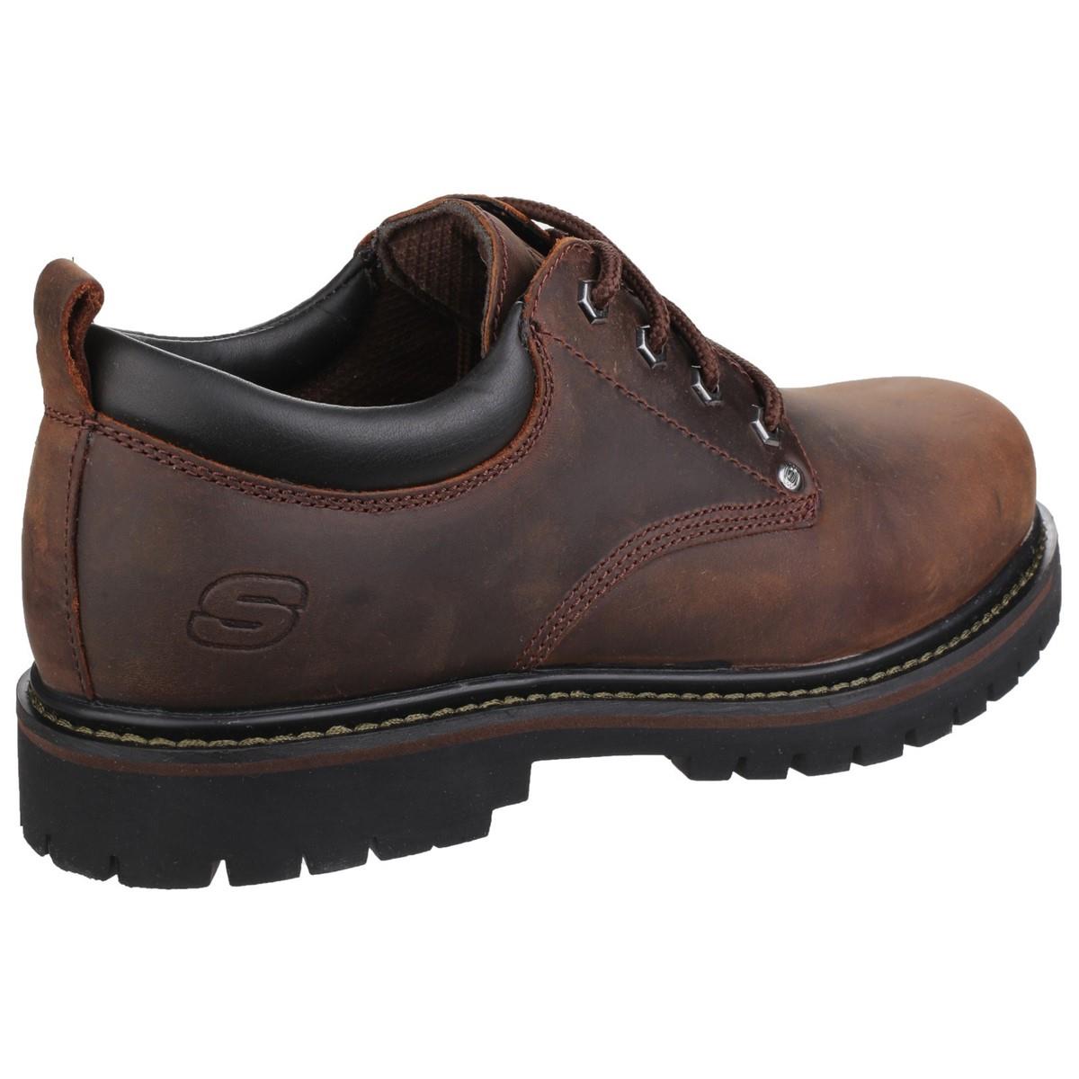 Skechers Tom Cats Mens Lace Up Shoe in Brown-520126 | Shoe Zone