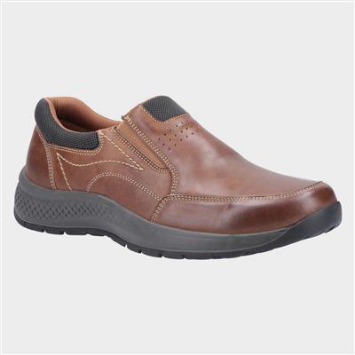 Cotswold Mens Churchill Tan Slip On Leather Shoe-520147 | Shoe Zone