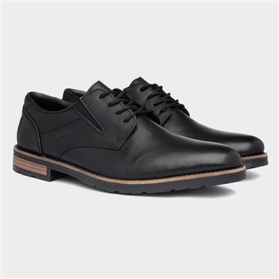 Rieker Mens Black Leather Lace Up Shoe-520379 | Shoe Zone