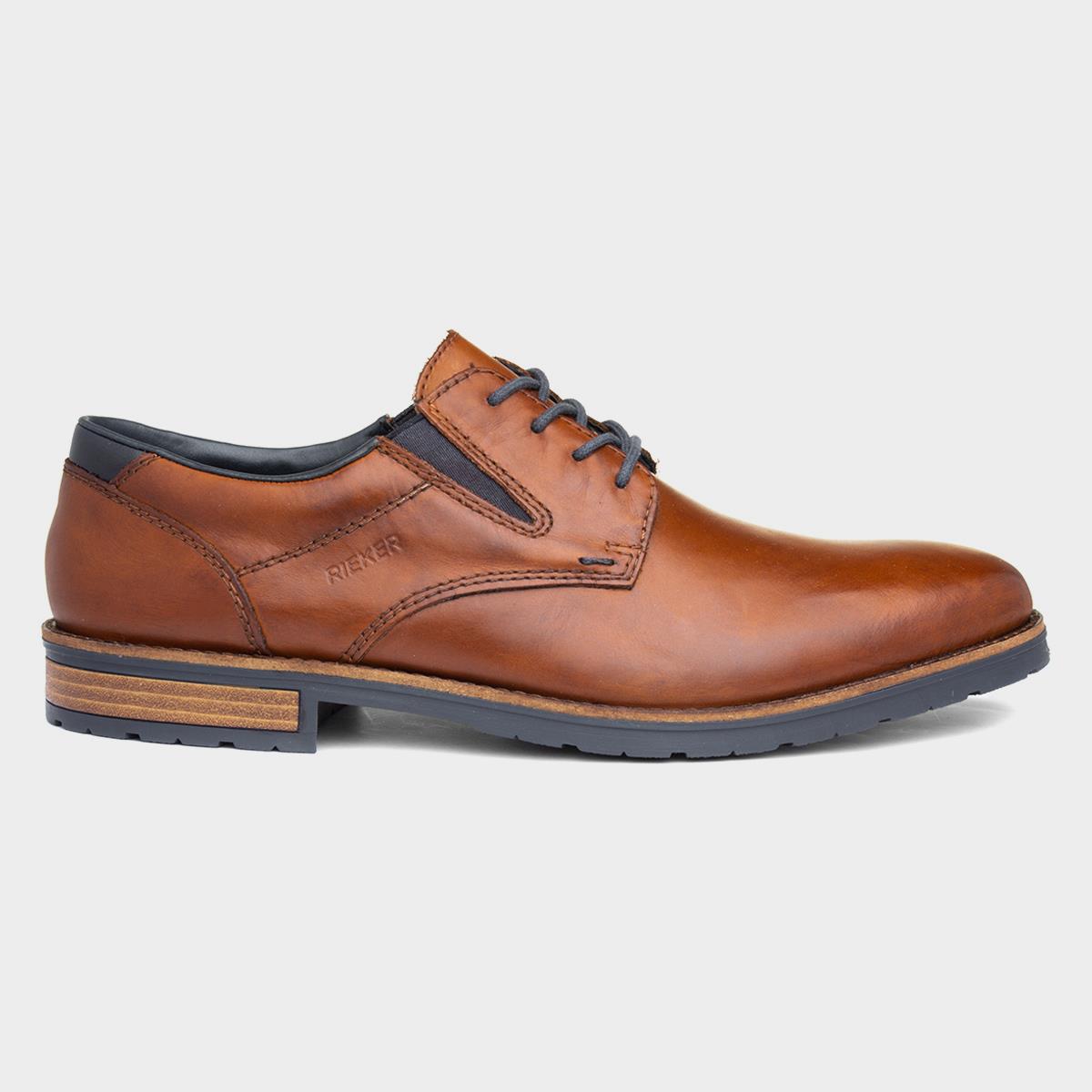 Rieker Mens Tan Leather Lace Up Shoe-520381 | Shoe Zone