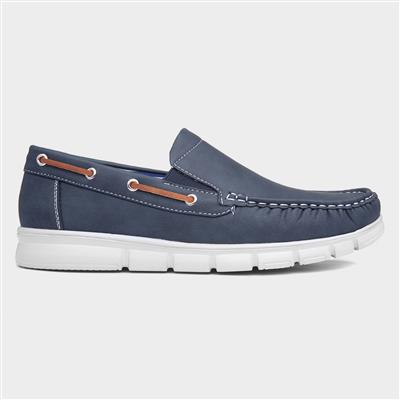 Declan Mens Navy Boat Shoe