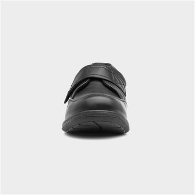 Comfy Steps Matt Mens Black Leather Shoe-520456 | Shoe Zone