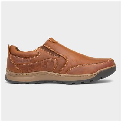 Jasper Mens Tan Leather Slip On Shoe