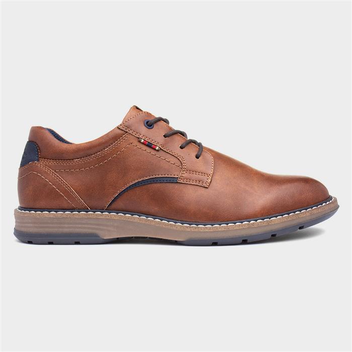 Relife Mikey Mens Tan Lace Up Shoe-520481 | Shoe Zone