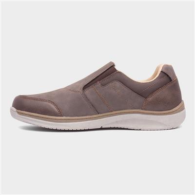 Comfy Steps Mens Brown Slip On Casual Shoe-520491 | Shoe Zone