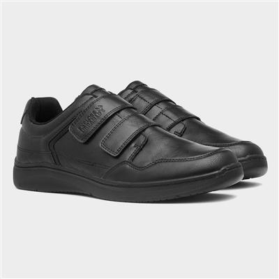 Comfy Steps Richard Mens Black Easy Fasten Shoe-520492 | Shoe Zone