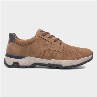 Carl Mens Tan Casual Lace Up Wide Fit Shoe