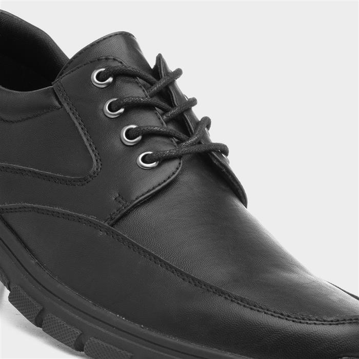 Hobos Mens Black Lace Up Shoe-522017 | Shoe Zone