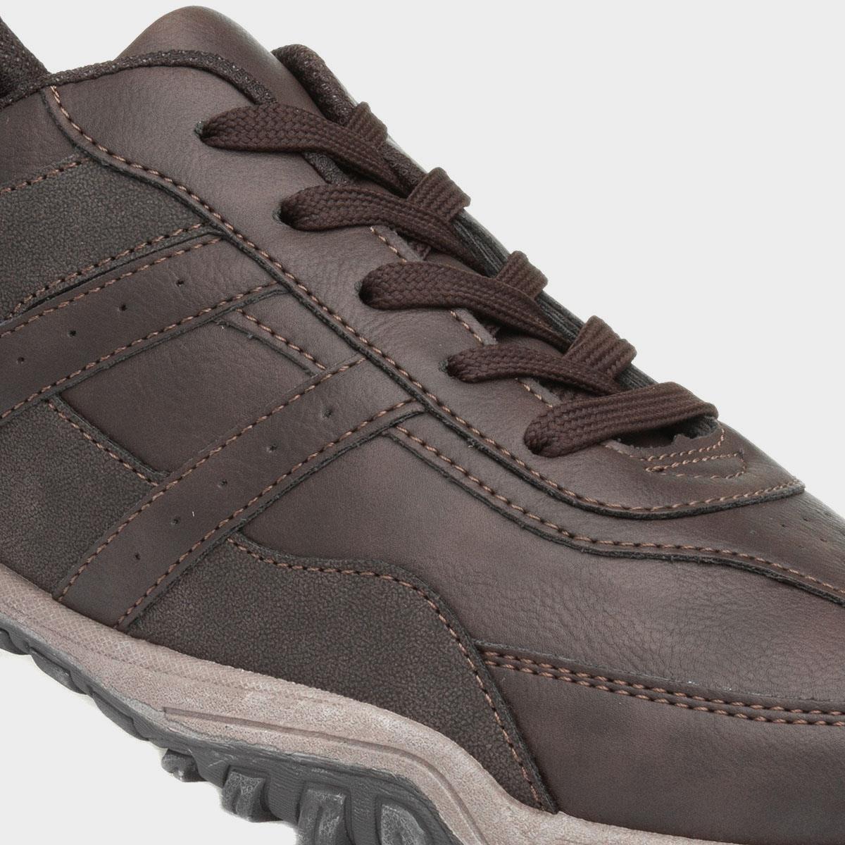Beckett Mens Lace Up Casual Shoe in Brown-522025 | Shoe Zone