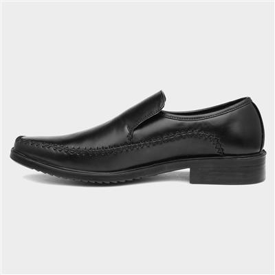 Beckett Blaine Mens Formal Slip On Shoe in Black-522026 | Shoe Zone