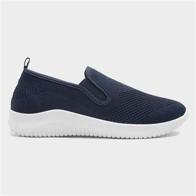 Elijah Mens Navy Slip On Shoe