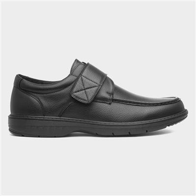 Emile Mens Black Easy Fasten Shoe