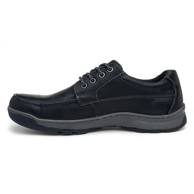 Hush Puppies Tucker Mens Leather Shoe in Black-52319 | Shoe Zone