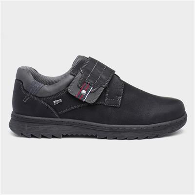 Steve Mens Black Easy Fasten Shoe