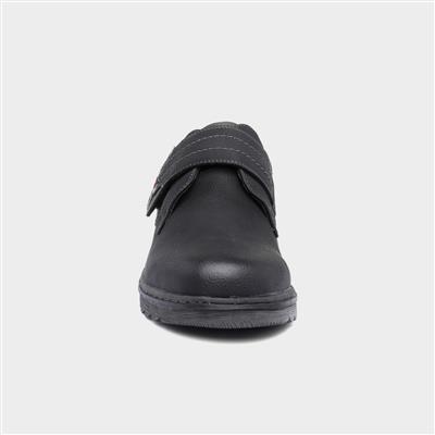 Relife Steve Mens Black Easy Fasten Shoe-52384 | Shoe Zone