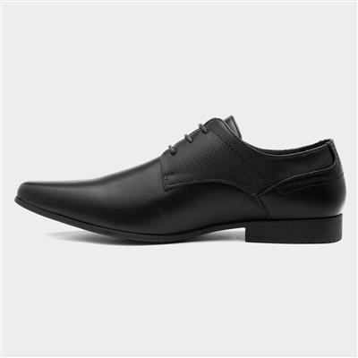Beckett Bertran Mens Black Smart Lace Up Shoes-528108 | Shoe Zone