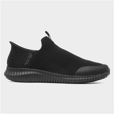 Slip Ins Mens Black Shoe