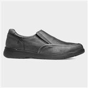 Hush Puppies Matthew Mens Black Leather Shoe (Click For Details)