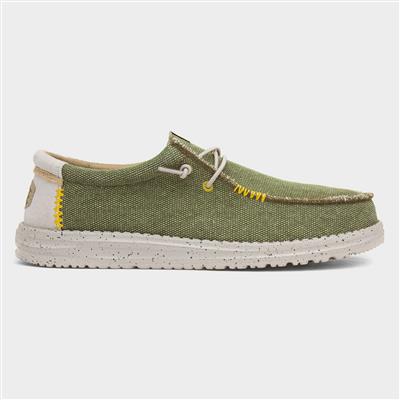 Wally Coastline Jute Mens Olive Canvas