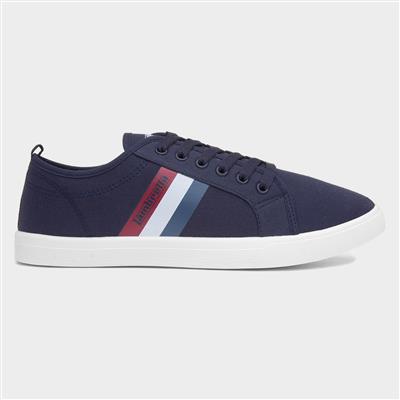 Spike Mens Navy Canvas Shoe