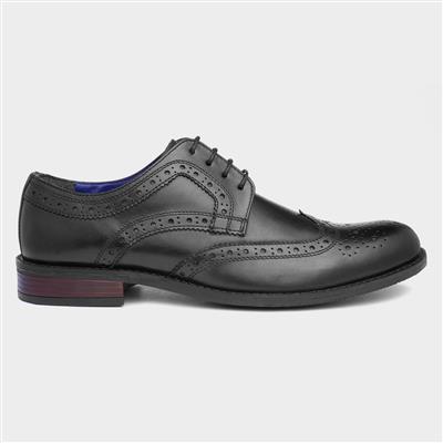 Chiesa Mens Black Leather Brogue