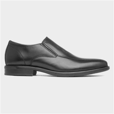 Tiber Mens Black Slip On Leather Shoe