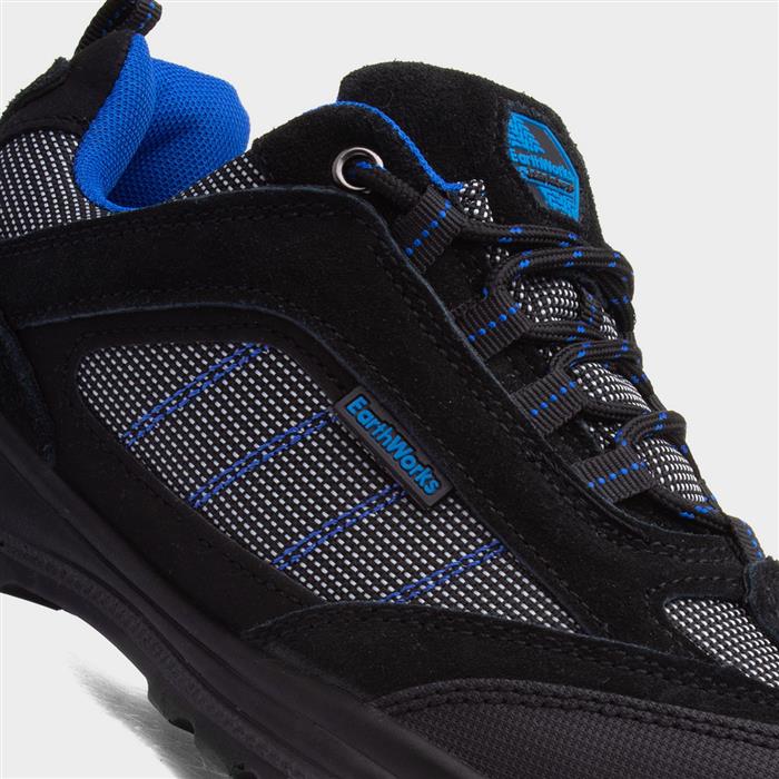 EarthWorks File Adults Black & Blue Safety Shoe-552036 | Shoe Zone