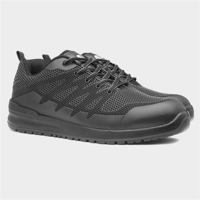 EarthWorks Brick Black Lace Up Mens Safety Shoe 552053 Shoe Zone