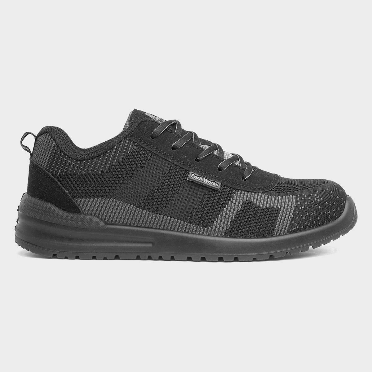 EarthWorks Chisel Adults Black Lace Up Safety Shoe-55209 | Shoe Zone