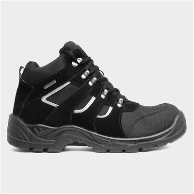 EarthWorks Level Mens Black Suede Safety Boots 558098 Shoe Zone