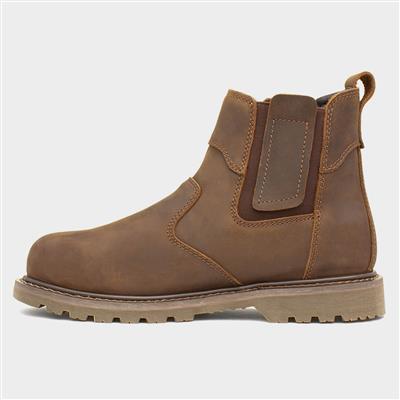 Earthworks Scriber Mens Brown Leather Safety Boot Shoe Zone