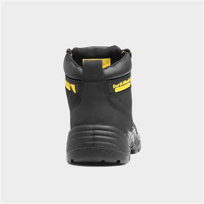 EarthWorks Clamp Adults Lace Up Black Safety Boot-55812 | Shoe Zone
