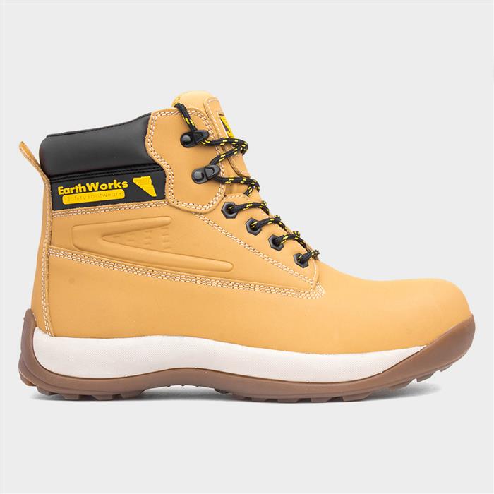 EarthWorks Mortar Mens Honey Leather Safety Boot