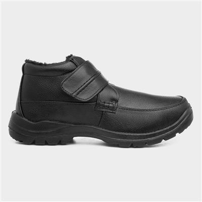 Hobos Brendan Mens Black Easy Fasten Casual Boot