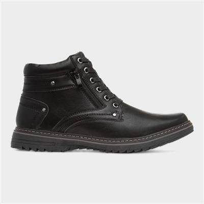 Cascade Mens Black Lace Up Boot