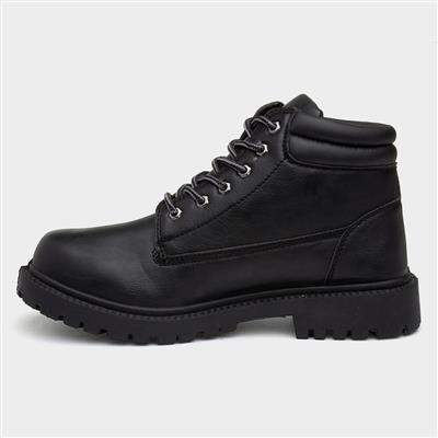 Urban Territory Mens Black Lace Up Boot-585011 | Shoe Zone