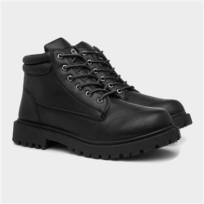 Urban Territory Mens Black Lace Up Boot-585011 | Shoe Zone
