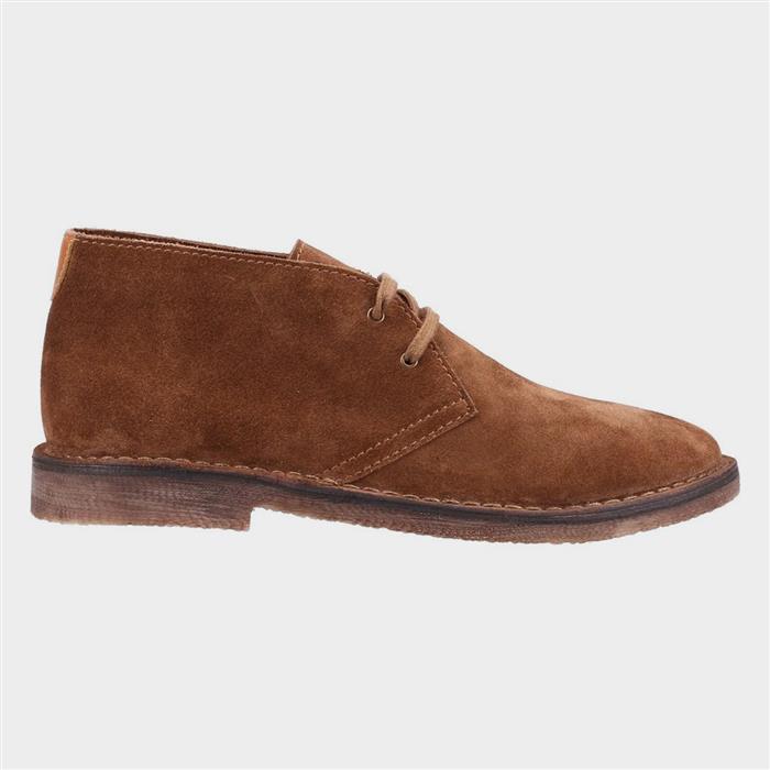 Hush Puppies Samuel Mens Tan Suede Desert Boot-585063 | Shoe Zone