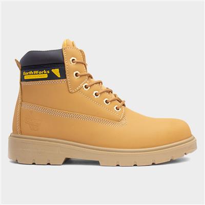 EarthWorks Hammer Mens Lace Honey Safety Boot