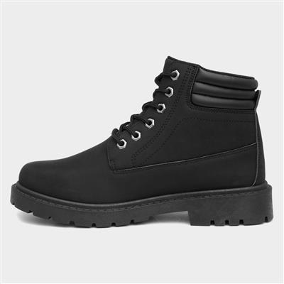 Urban Territory Bill Mens Black Lace Up Boot-586004 | Shoe Zone
