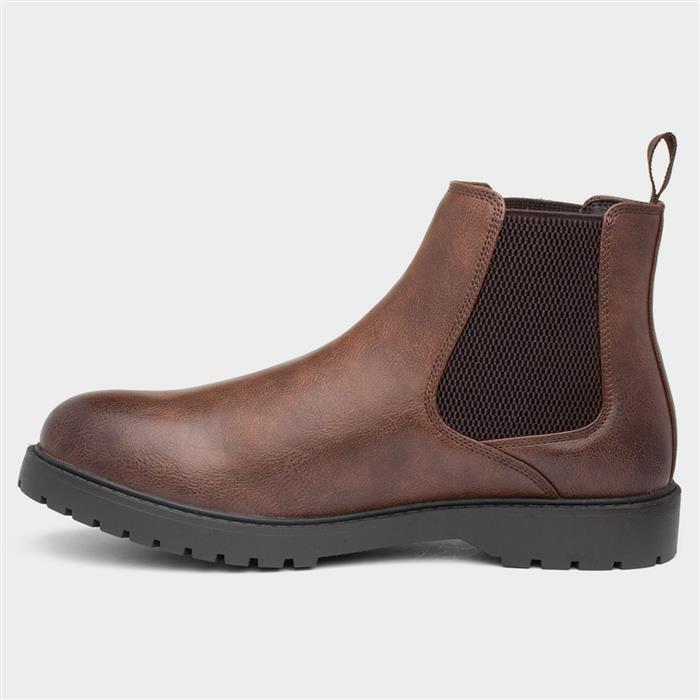 Beckett Beau Mens Brown Cleated Chelsea Boot-586011 | Shoe Zone