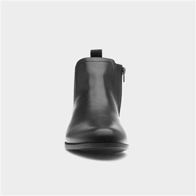 Beckett Boston Mens Black Zip Up Chelsea Boot-586022 | Shoe Zone