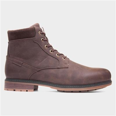 Bronco Mens Brown Zip Up Boot