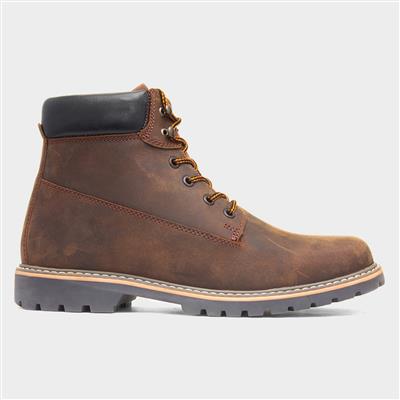 Pitchcombe Mens Brown Leather Ankle Boot