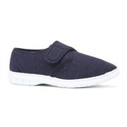 mens wide fitting trainers with velcro fastening